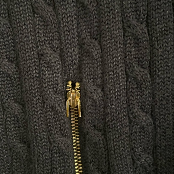 Lauren Ralph Lauren Blue Full Zip Sweater Women’s Size Small - Picture 7 of 8